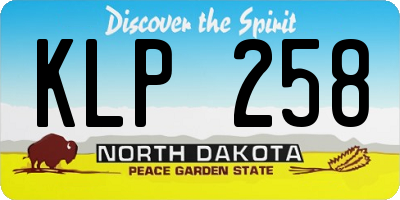 ND license plate KLP258
