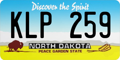 ND license plate KLP259