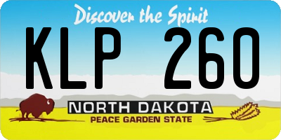 ND license plate KLP260