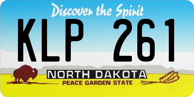 ND license plate KLP261