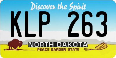 ND license plate KLP263