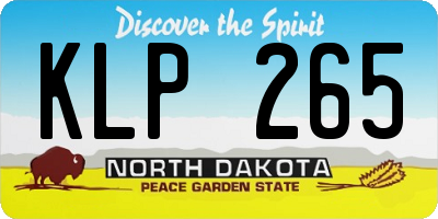 ND license plate KLP265