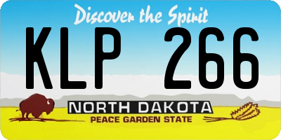 ND license plate KLP266