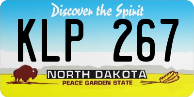 ND license plate KLP267