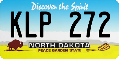 ND license plate KLP272