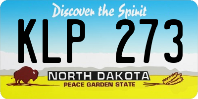 ND license plate KLP273