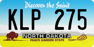 ND license plate KLP275