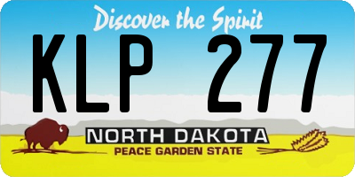 ND license plate KLP277