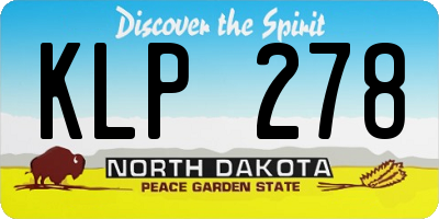 ND license plate KLP278