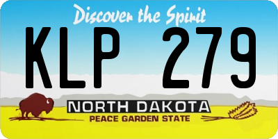 ND license plate KLP279