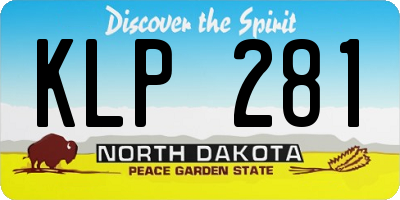 ND license plate KLP281