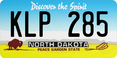 ND license plate KLP285