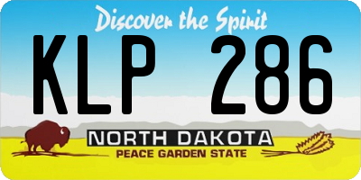 ND license plate KLP286