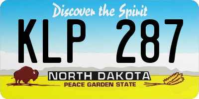 ND license plate KLP287