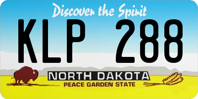 ND license plate KLP288