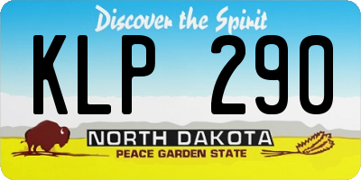 ND license plate KLP290