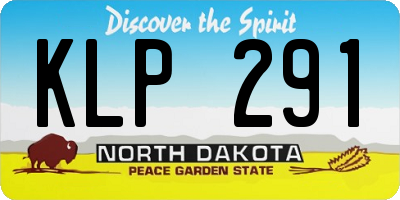 ND license plate KLP291