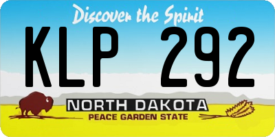 ND license plate KLP292