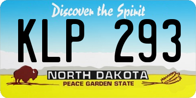 ND license plate KLP293