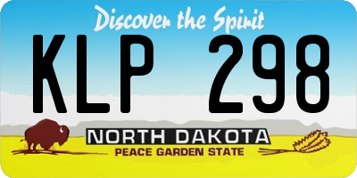 ND license plate KLP298