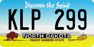 ND license plate KLP299
