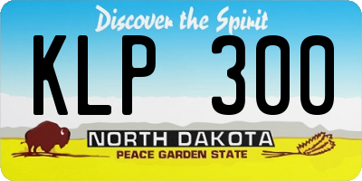 ND license plate KLP300