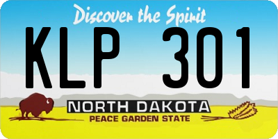 ND license plate KLP301