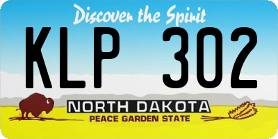 ND license plate KLP302
