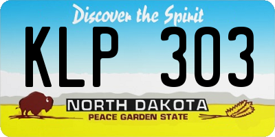 ND license plate KLP303