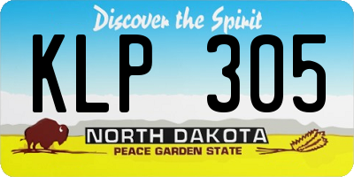 ND license plate KLP305