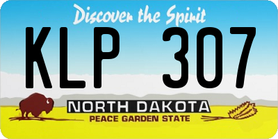 ND license plate KLP307