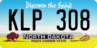 ND license plate KLP308
