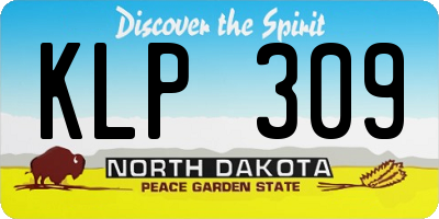 ND license plate KLP309