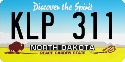 ND license plate KLP311