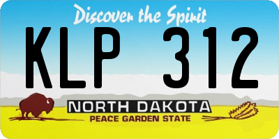 ND license plate KLP312