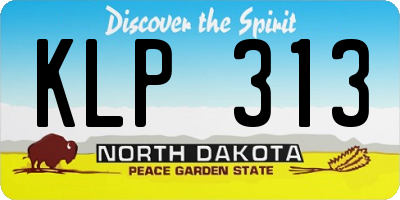 ND license plate KLP313