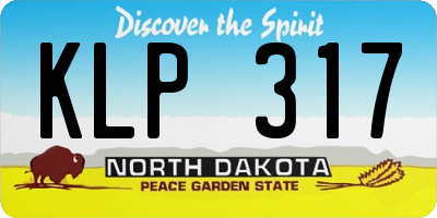 ND license plate KLP317