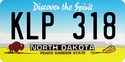 ND license plate KLP318