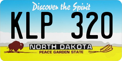 ND license plate KLP320
