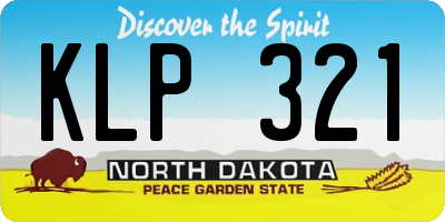 ND license plate KLP321