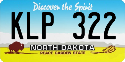 ND license plate KLP322