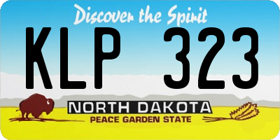 ND license plate KLP323