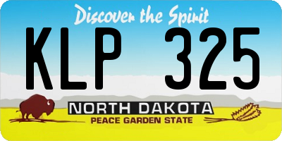 ND license plate KLP325