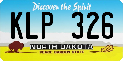 ND license plate KLP326