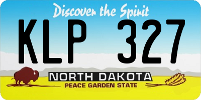 ND license plate KLP327