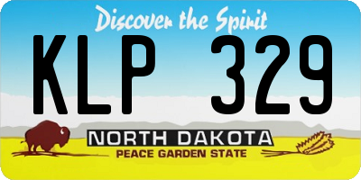 ND license plate KLP329