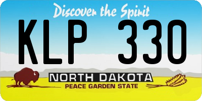 ND license plate KLP330