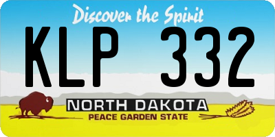 ND license plate KLP332
