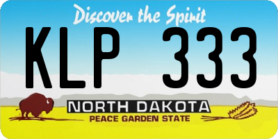 ND license plate KLP333