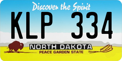 ND license plate KLP334